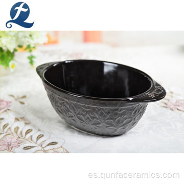 Stonware Bakeware Ceramic para hornear con binaural